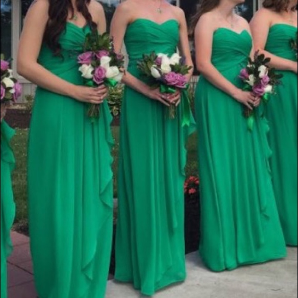 Emerald David's Bridal Bridesmaid Dress